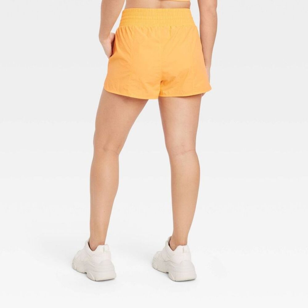 All in Motion -  Women's High Waist Crinkle Shorts Ru Orange - Picture 4 of 4